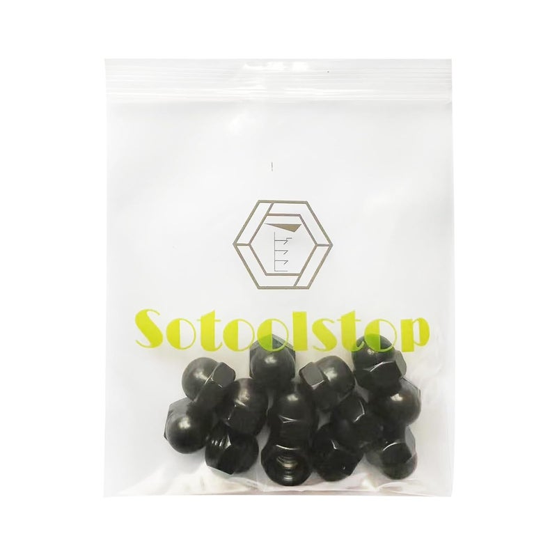 sotoolstop Store #10-24 Black Acorn Cap Nuts, Acorn Nut Stainless Steel 18-8(304), 50Pcs-Pack - Image 5